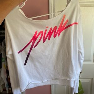 Pink off the shoulder T shirt